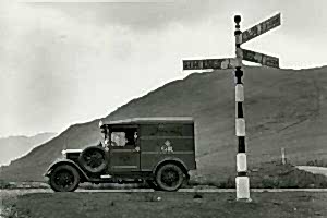 A teaser image for Van at crossroads, 1934