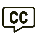 Close captions symbol