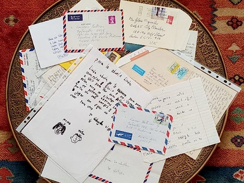 A set of letters displayed on a table