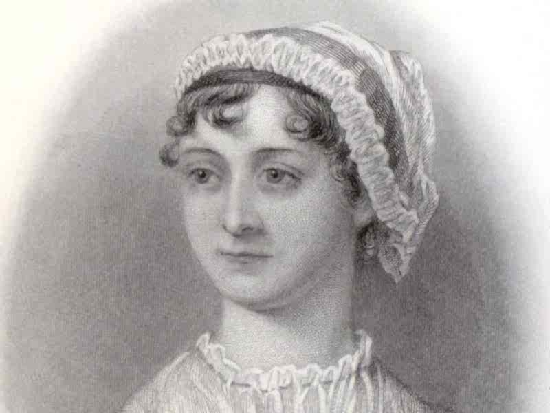 Black and white portrait of Jane Austen