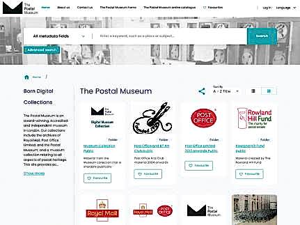 Screenshot of the digital portal homepage.