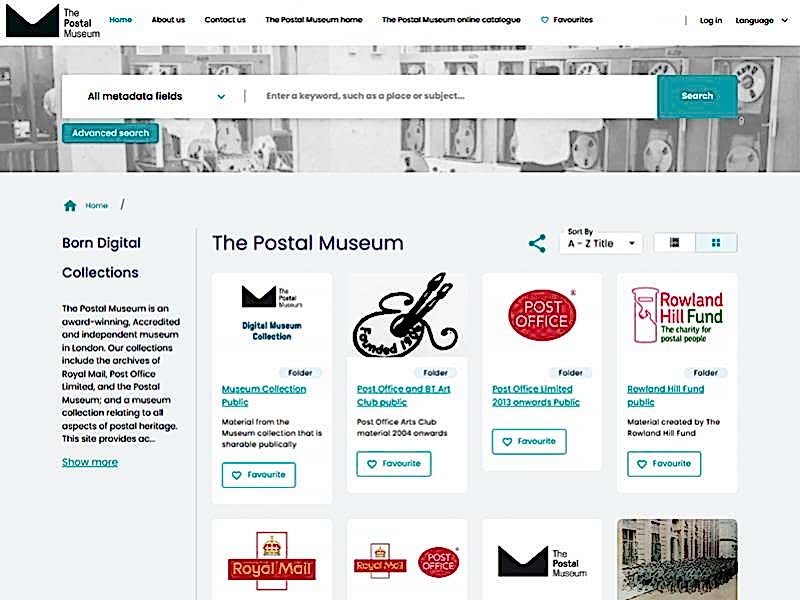 Screenshot of the digital portal homepage.